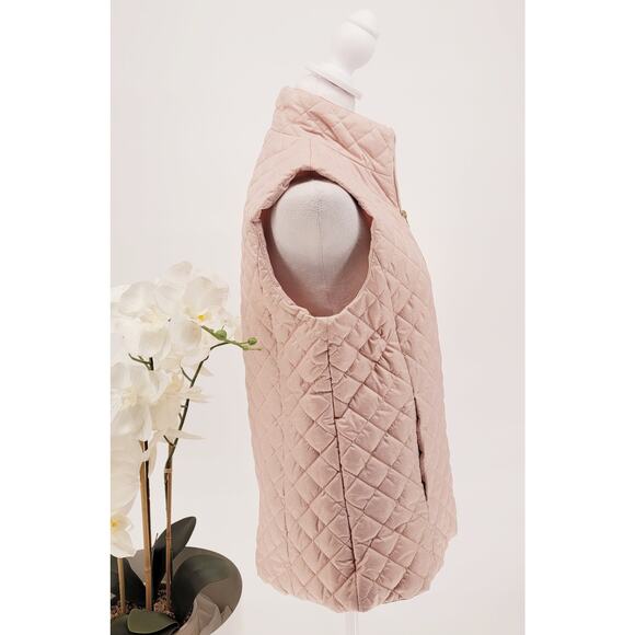 Banana Republic Womens Blush Pink Lightweight Full Zip Quilted Puffer Vest Small - Picture 5 of 8